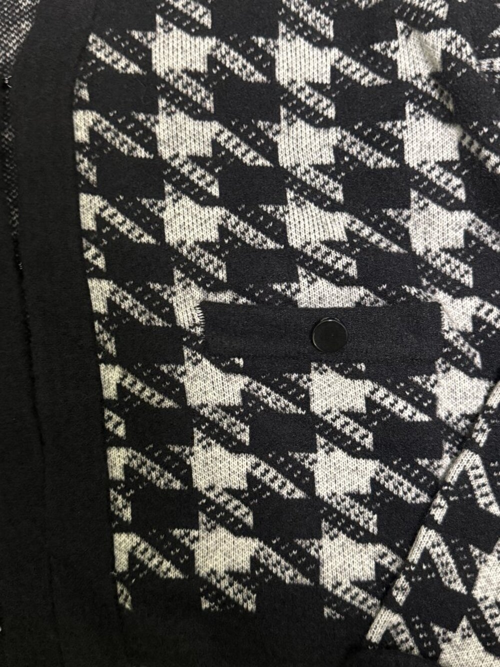 Ann Taylor Houndstooth Knit Cardigan Sweater - NWT - Women's Large Black White - Picture 4 of 7